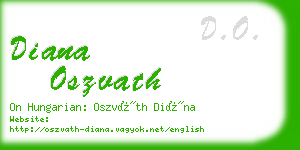 diana oszvath business card